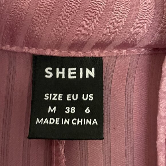 Mauve Pink SHEIN Maxi Dress with Collar and Decorative Buttons Size M (US 6) 🌸🌷🌸 - Picture 3 of 10